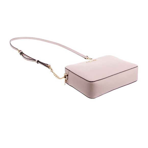 Michael Kors Jet Set Large Saffiano Leather Crossbody Bag POWDER BLUSH - Picture 5 of 6